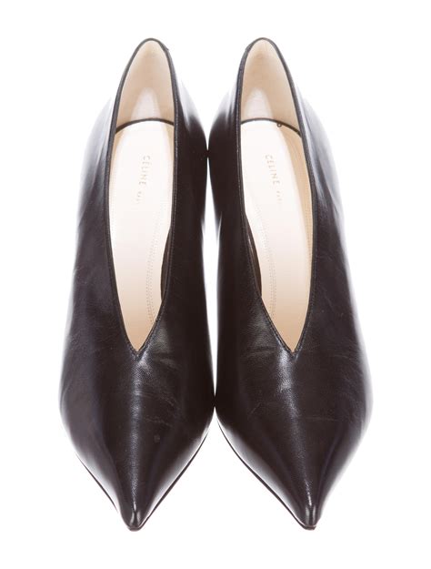 celine v neck pumps|Celine.